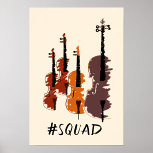 Poster Instrument de musique de peloton de ficelles