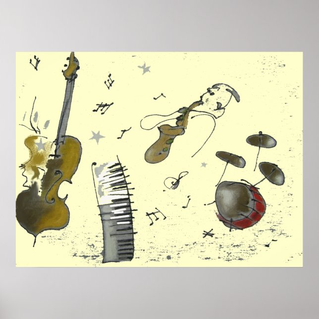 Poster Instruments de musique (Devant)