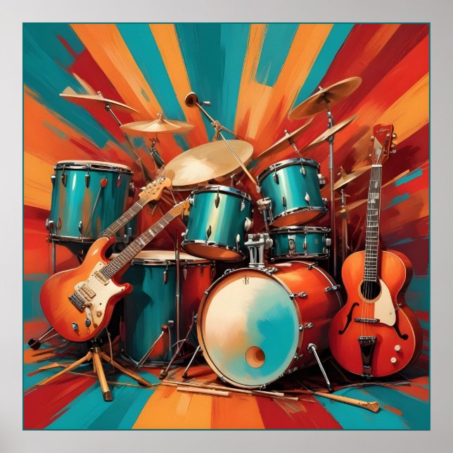 Poster Instruments de musique (Devant)