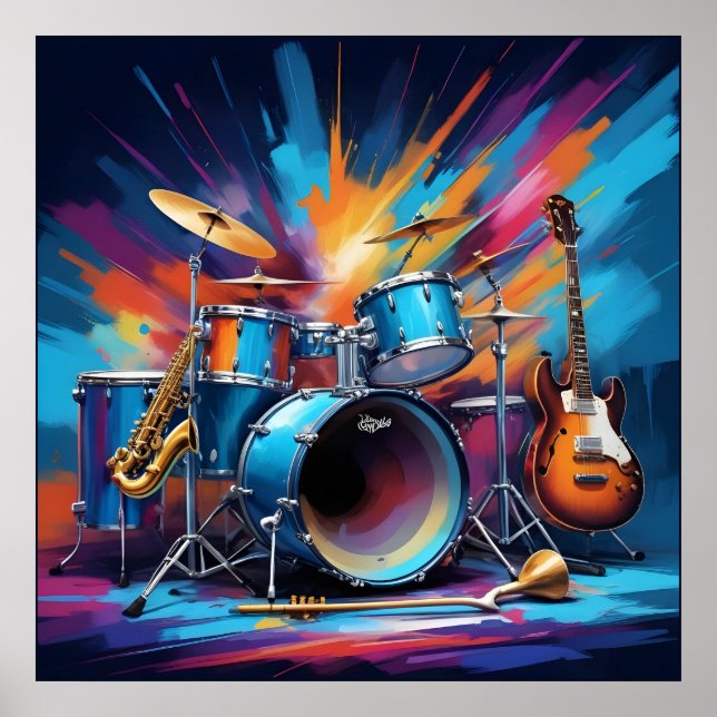 Poster Instruments de musique (Devant)