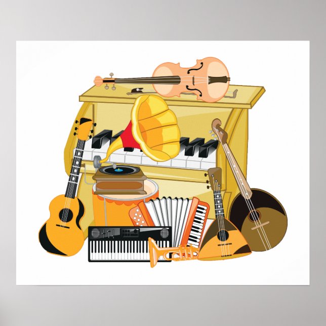 Poster Instruments de musique (Devant)