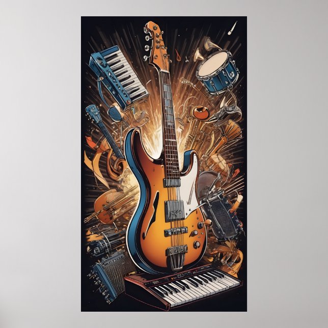 Poster Instruments de musique (Devant)