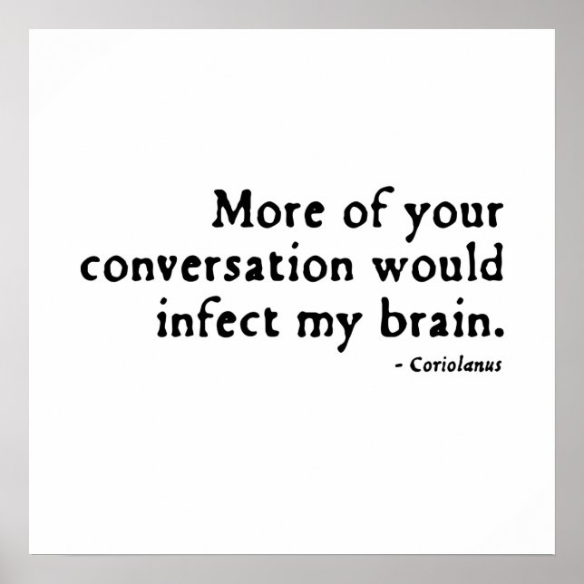 Poster Insulte de Coriolanus (version 16eC) (Devant)