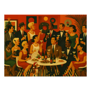 Poster Intellectuels de Martini de Noël Moderne du Milieu