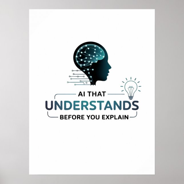 Poster Intelligence Artificielle Smart Tech Design (Devant)