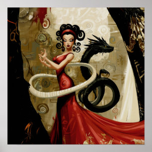 Poster Intention manifeste Witchy AI Art Matte Value