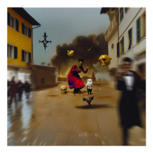Poster Intention manifeste Witchy AI Art Semi-brillant
