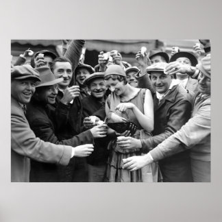 Poster Interdiction, Bière, Noir et Blanc, Vintage