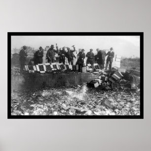 Poster Interdiction sensationnelle 1923 de bouteilles à