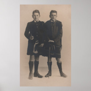 Poster Intérêt gai de jeunes hommes beaux en kilos