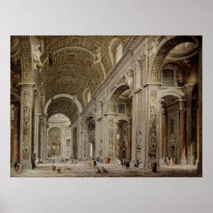 Poster Intérieur de la basilique Saint-Pierre de Rome