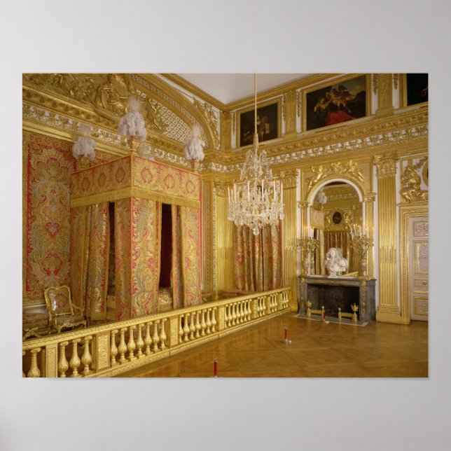 Poster Intérieur de la chambre de Louis XIV, 1701-23 (Devant)