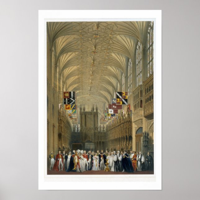 Poster Intérieur de la chapelle St George, 1838 (litho co (Devant)