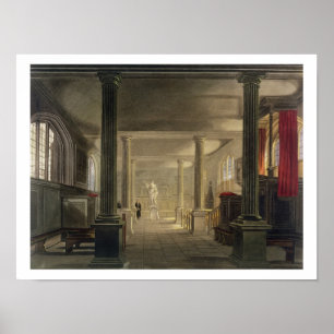 Poster Intérieur de la Faculté de Droit, Cambridge, de 'T