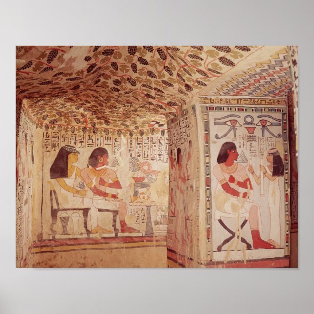 Poster Intérieur de la Tombe de Sennefer, Nouveau Royaume (Devant)