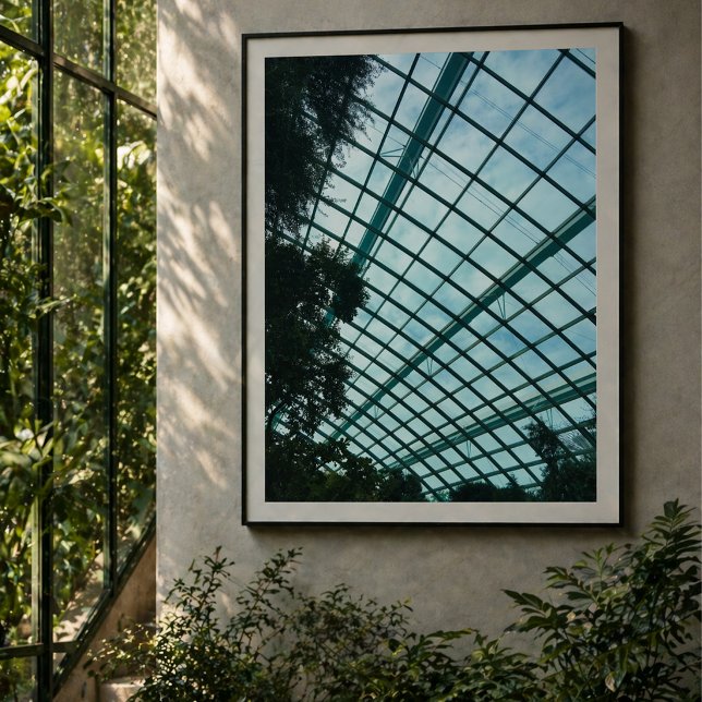 Poster Intérieur du dôme en verre de la forêt nuageuse (Créateur téléchargé)
