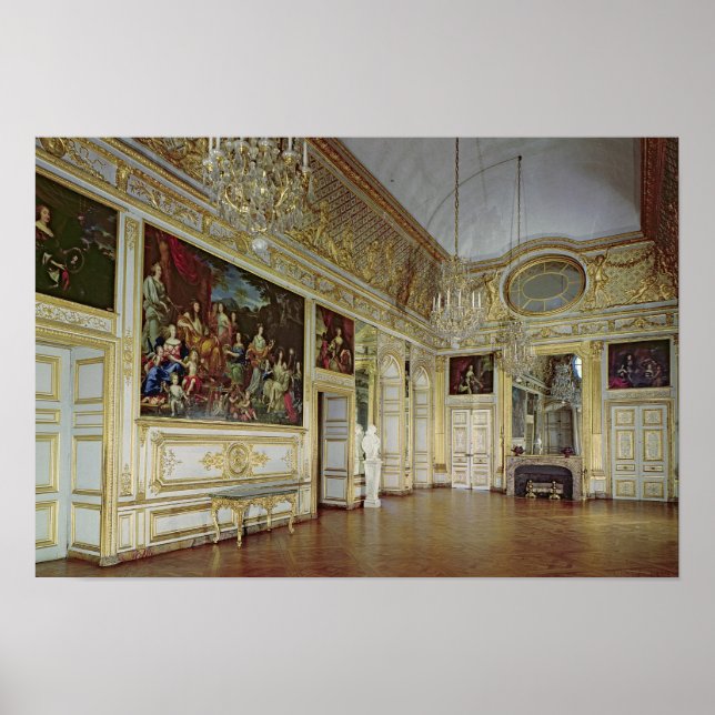 Poster Intérieur du Salon de l'Oeil de Boeuf (Devant)