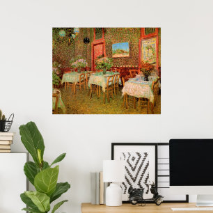 Poster Intérieur d'un restaurant par Vincent van Gogh