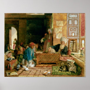 Poster Intérieur d'une école, Le Caire