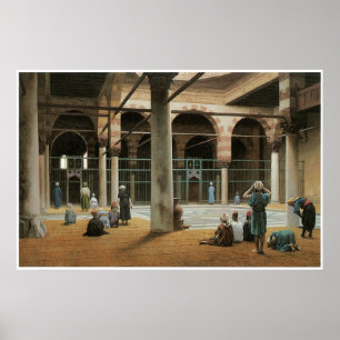 Poster Intérieur d'une mosquée, Jean-Léon 1870 Gerome