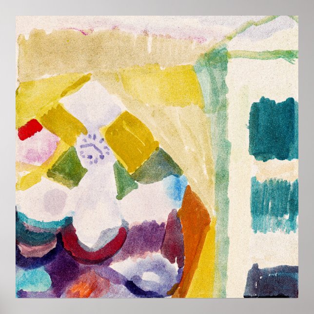 Poster Interieur mit der Uhr ,Famous Painting (Devant)