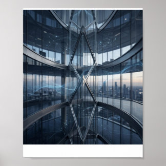 Poster Intérieur numérique de technologie d'entreprise fu