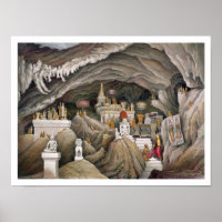 Interior of the grotto of Nam Hou, Laos, from 'Atl