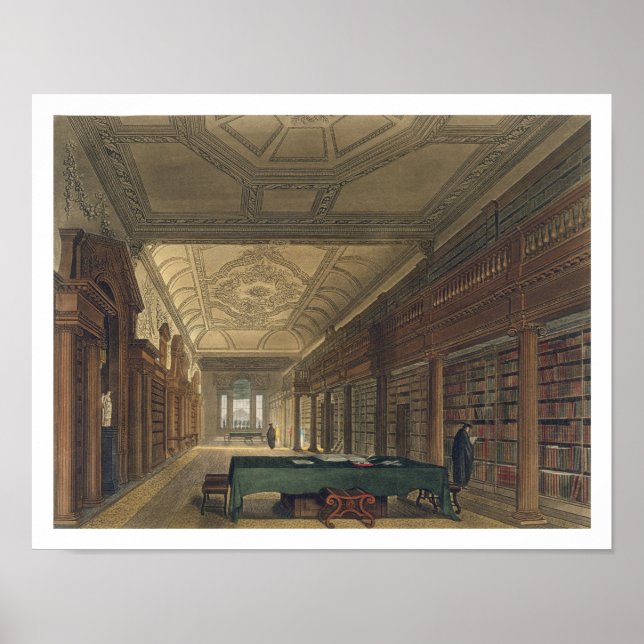 Poster Interior of the Library of Christ Church, illustra (Devant)