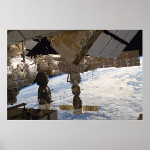 Poster International Space Station & Russian Soyuz