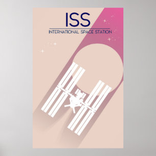Poster International Space Station space art.
