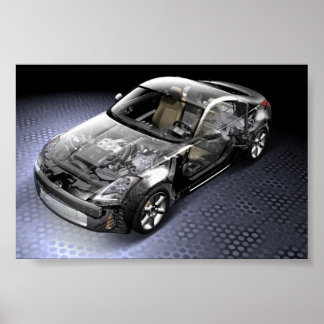 Poster Interne Argent 350Z