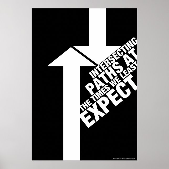 Poster Intersection de chemins (Devant)