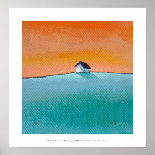 Poster Intitulé : Little House on the Hill - paysage arti