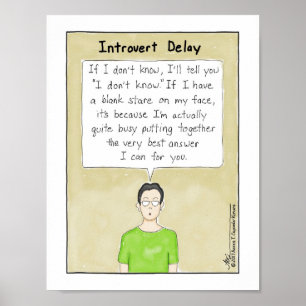Poster Introvert Retard de l'impression
