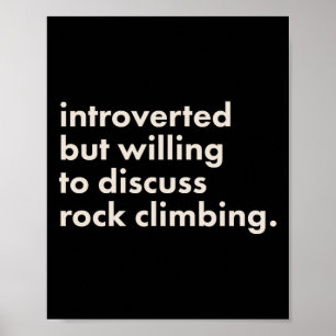 Poster Introverti Mais Prêt à Discuter de l'Escalade F