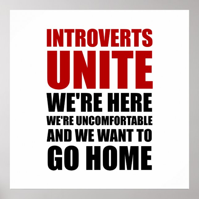 Poster Introverties Unite (Devant)