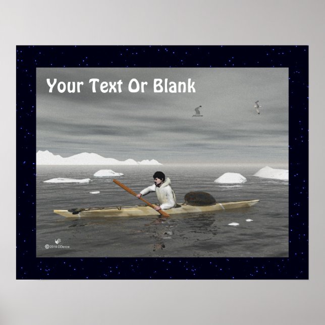 Poster Inuit Kayak (Devant)