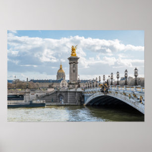 Poster Invalides et pont Alexandre III - Paris