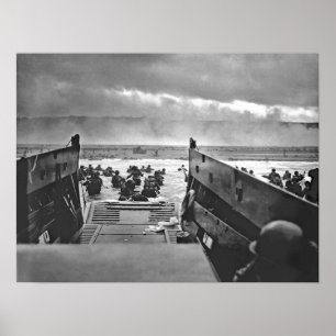 Poster Invasion américaine de Normandie Omaha Beach Impri