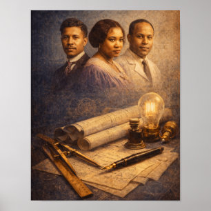 Poster Inventeurs légendaires noirs