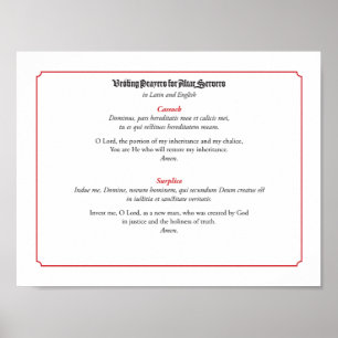 Poster Investissant des prières pour des serveurs d'autel