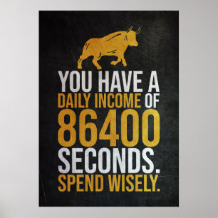 Poster Investisseur 86400 Secondes Revenu quotidien