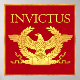Poster Invictus a gravé l'affiche d'or
