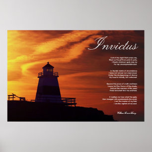 Poster Invictus ~ Poème Inspirateur ~ Toile