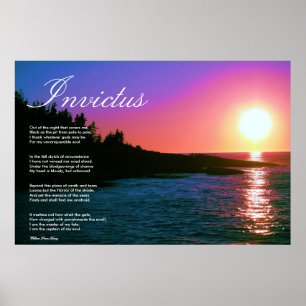 Poster Invictus ~ Poème Inspirateur ~ Toile