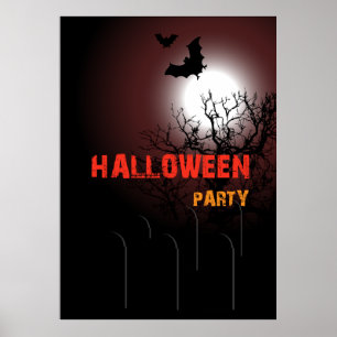 Poster Invitation à la fête d'Halloween