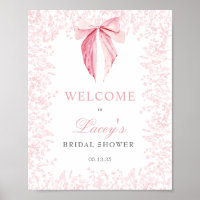 Invitation à une Baby Shower avec un nœud rose