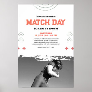 Poster Invitation à une soirée de visionnage de football