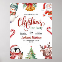 Invitation au dîner de la veille de Noël, fête de