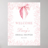 Invitation de Baby Shower avec un nœud rose